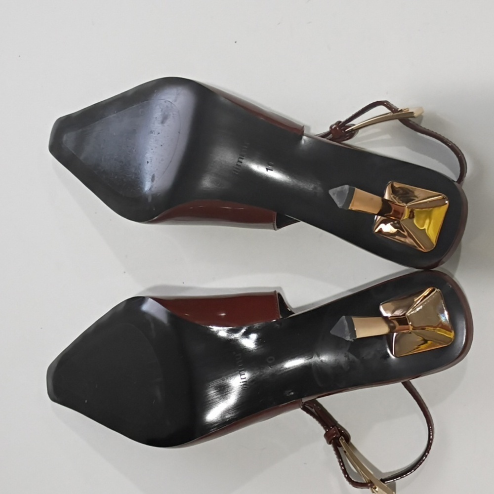 Iiimmu Chic Brown Slingback Heels Size 10 - Picture 9 of 14